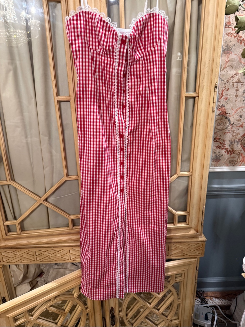 Red gingham dress